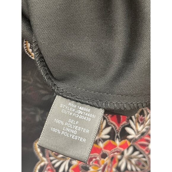 Crystal Sky Women Black & Red Medallion Print Halter Mini Dress Size S - Picture 7 of 9